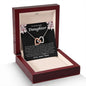 To My Beautiful Daughter Never Forget That I Love You Interlocking Hearts Necklace