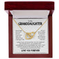 To My Granddaughter Interlocking Hearts Necklace