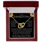 To My Unbiological Sister Interlocking Hearts Necklace