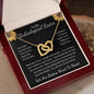 To My Unbiological Sister Interlocking Hearts Necklace