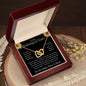 To My Unbiological Sister Interlocking Hearts Necklace