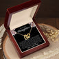 To My Beautiful Daughter Never Forget That I Love You Interlocking Hearts Necklace