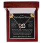 To My Unbiological Sister Interlocking Hearts Necklace
