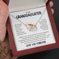 To My Granddaughter Interlocking Hearts Necklace