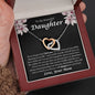 To My Beautiful Daughter Never Forget That I Love You Interlocking Hearts Necklace
