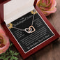 To My Unbiological Sister Interlocking Hearts Necklace