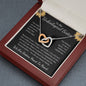 To My Unbiological Sister Interlocking Hearts Necklace