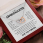 To My Granddaughter Interlocking Hearts Necklace