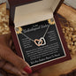 To My Unbiological Sister Interlocking Hearts Necklace