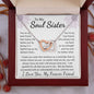 To My Soul Sister Interlocking Hearts Necklace