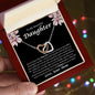 To My Beautiful Daughter Never Forget That I Love You Interlocking Hearts Necklace