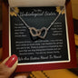 To My Unbiological Sister Interlocking Hearts Necklace