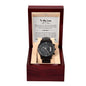 To My Love Black Chronograph Watch