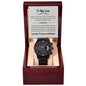 To My Love Black Chronograph Watch