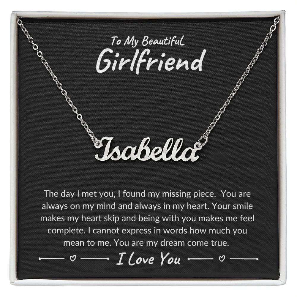 My Beautiful Girlfriend Personalized Name Necklace