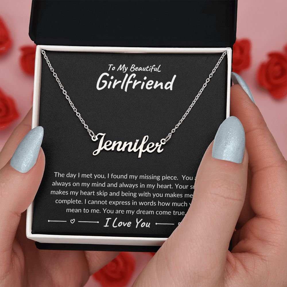 My Beautiful Girlfriend Personalized Name Necklace