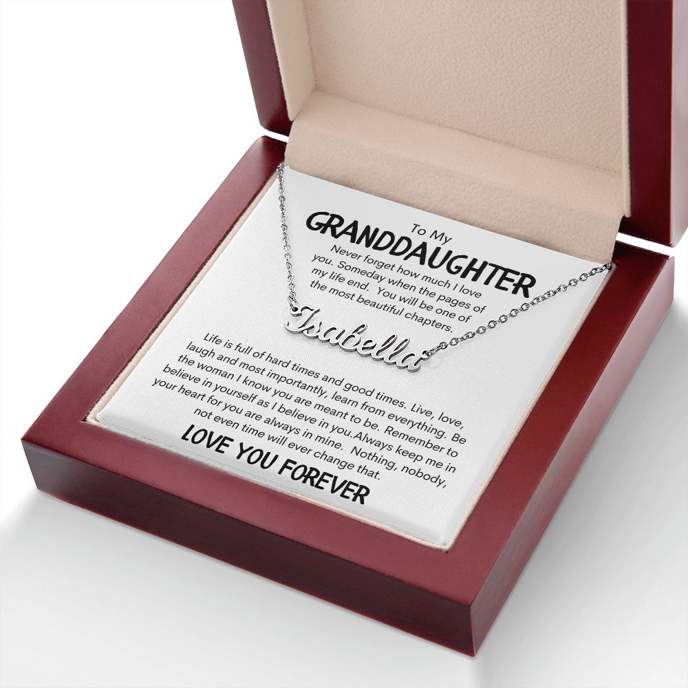 To My Granddaughter Personalized Name Necklace
