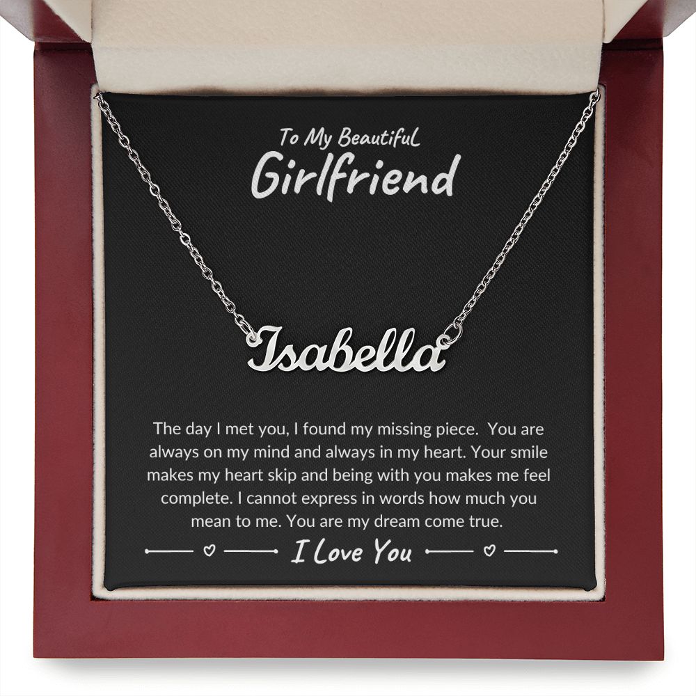 My Beautiful Girlfriend Personalized Name Necklace
