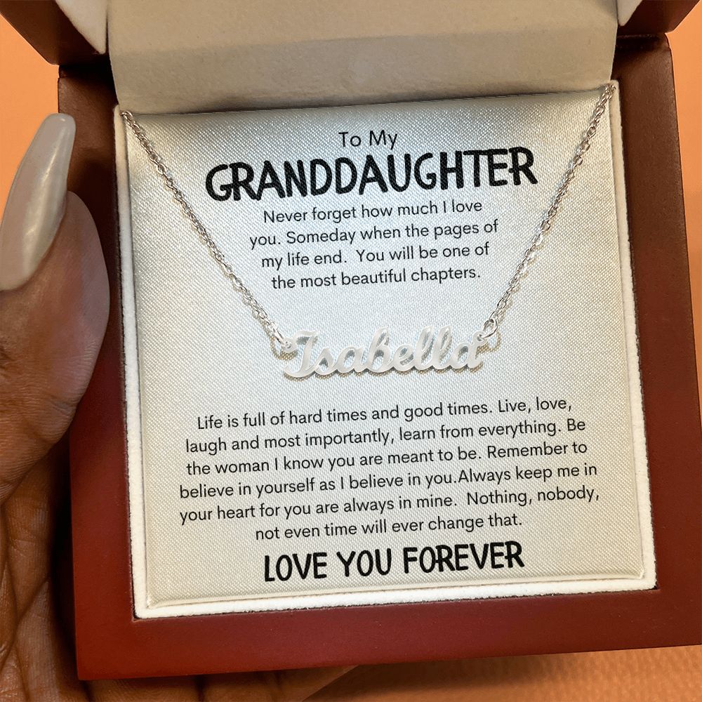 To My Granddaughter Personalized Name Necklace