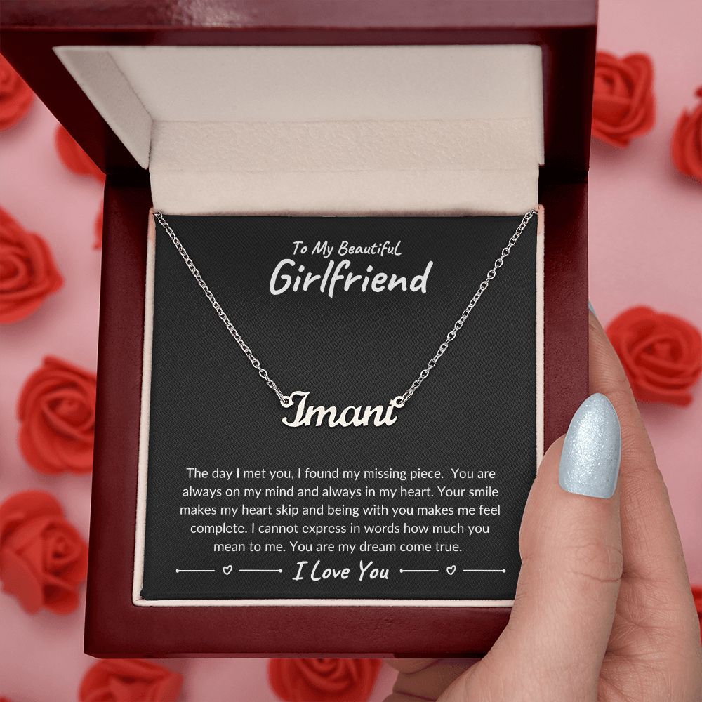 My Beautiful Girlfriend Personalized Name Necklace