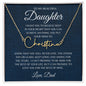 To My Beautiful Daughter Never Lose Signature Style Name Necklace