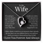 To My Wife Heart Is Full Forever Love Necklace