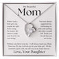 My Beautiful Mom, In My Heart Forever Love Necklace
