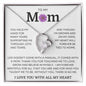 To My Mom, Life Doesn't Come With A Manual Forever Love Necklace