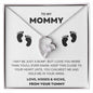 To My Mommy, Baby Bump, Forever Love Necklace
