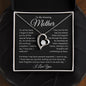 To My Amazing Mother, I Love You Forever Love Necklace