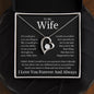 To My Wife Heart Is Full Forever Love Necklace