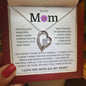 To My Mom, Life Doesn't Come With A Manual Forever Love Necklace
