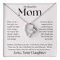 My Beautiful Mom, In My Heart Forever Love Necklace