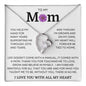 To My Mom, Life Doesn't Come With A Manual Forever Love Necklace