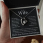 To My Wife Heart Is Full Forever Love Necklace
