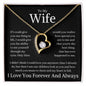 To My Wife Heart Is Full Forever Love Necklace