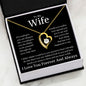 To My Wife Heart Is Full Forever Love Necklace