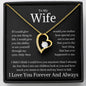 To My Wife Heart Is Full Forever Love Necklace