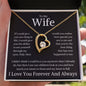To My Wife Heart Is Full Forever Love Necklace