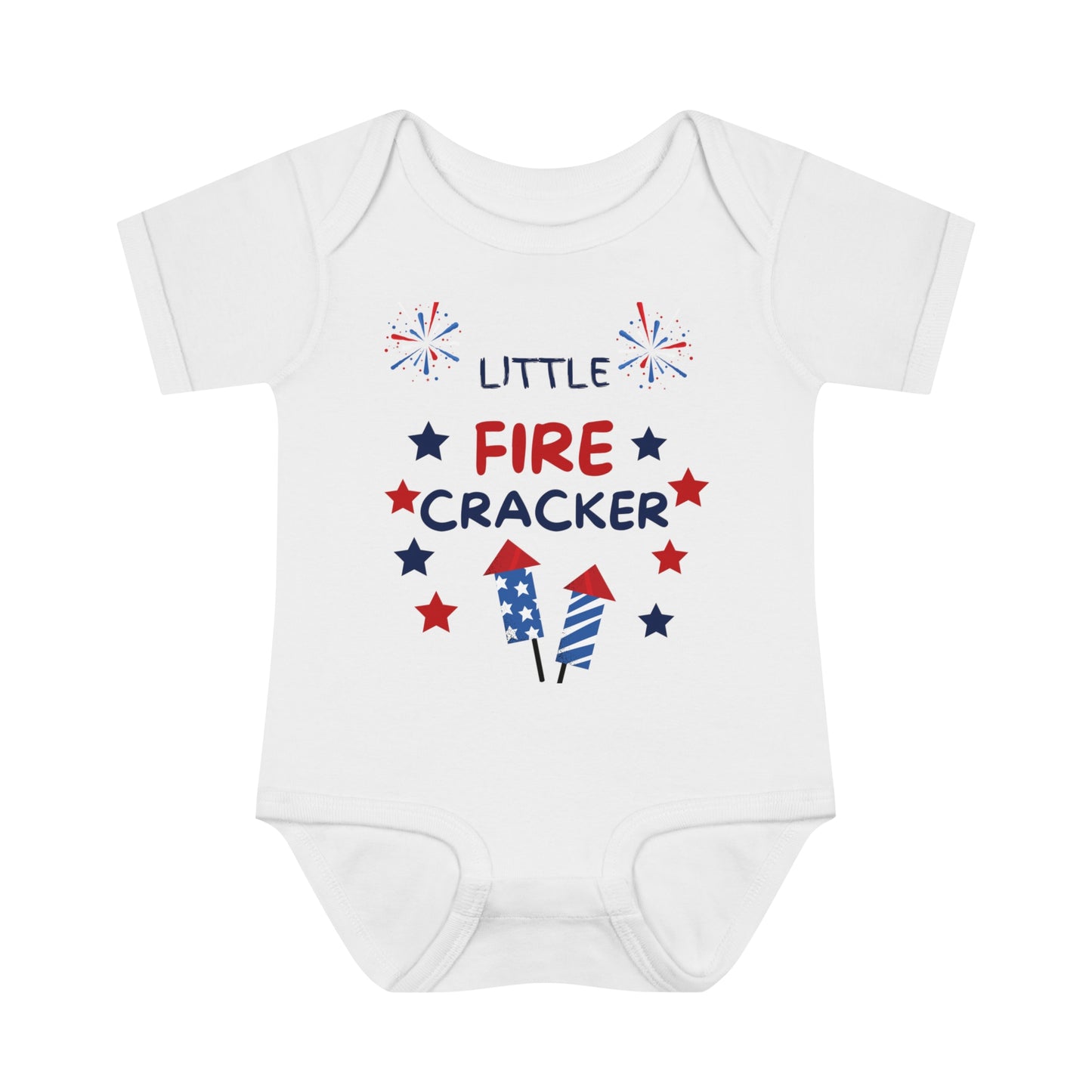 Little Fire Cracker Infant Baby Rib Bodysuit