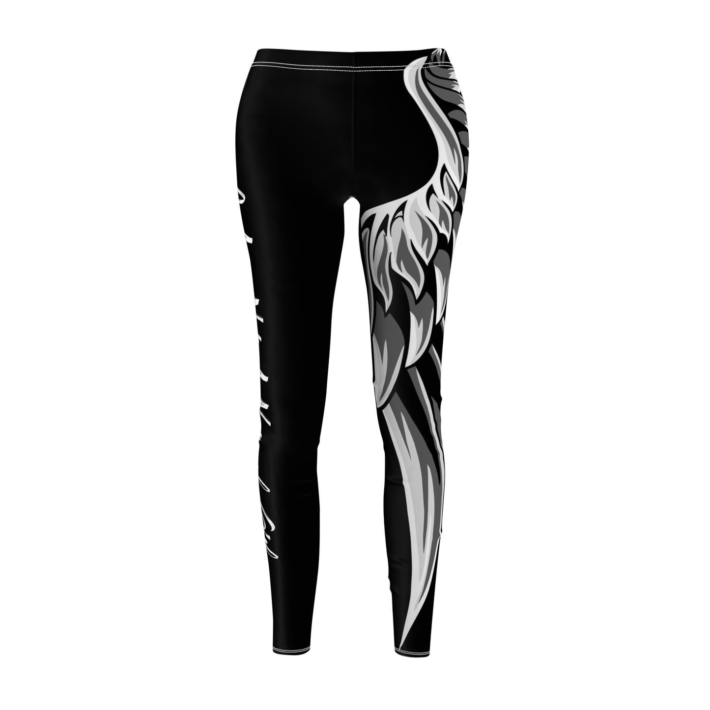 I Am Not A Normal Girl Angel Wing Women's Cut & Sew Casual Leggings (AOP)