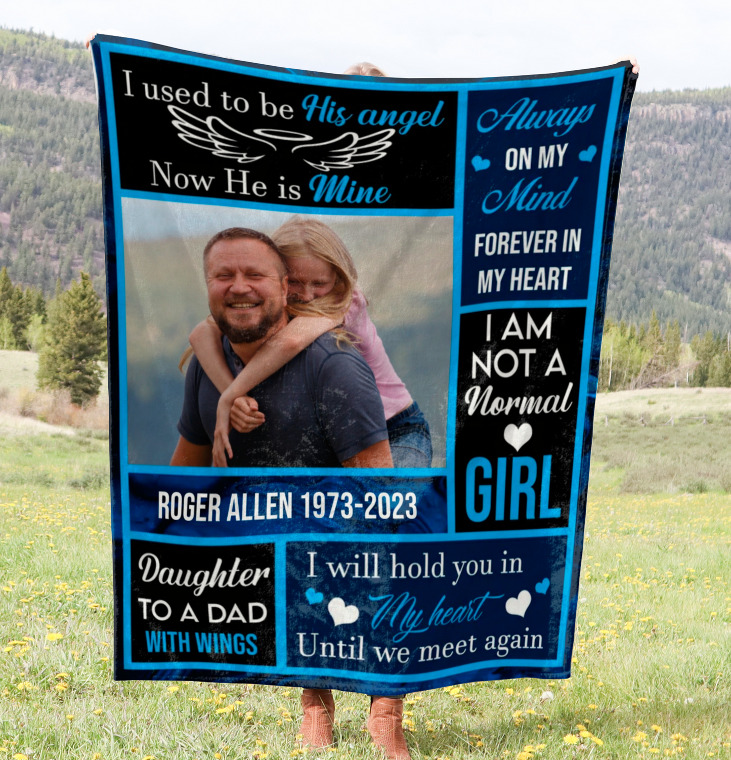 Personalized I Used To Be His Angel I Am Not A Normal Girl Cozy Plush Fleece Blanket – 50×60