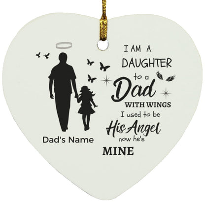 Personalized I Am Not A Normal Girl Dad Angel SUBORNH Heart Ornaments