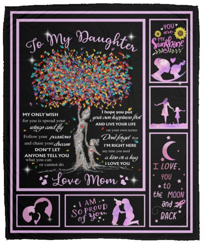 TO MY DAUGHTER MY WISH COZY PLUSH BLANKETS