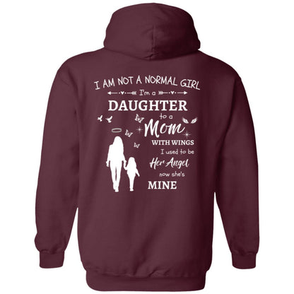 Personalized I Am Not A Normal Girl 6 Mom Angel HoodieG185 Pullover Hoodie