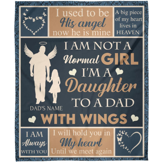 Personalized I Am Not A Normal Girl Hold You In My Heart FLM Arctic Fleece Blanket 50x60