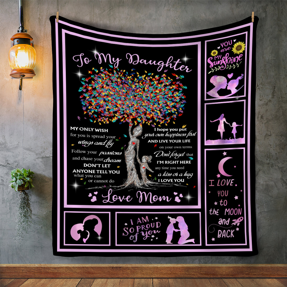 TO MY DAUGHTER MY WISH COZY PLUSH BLANKETS