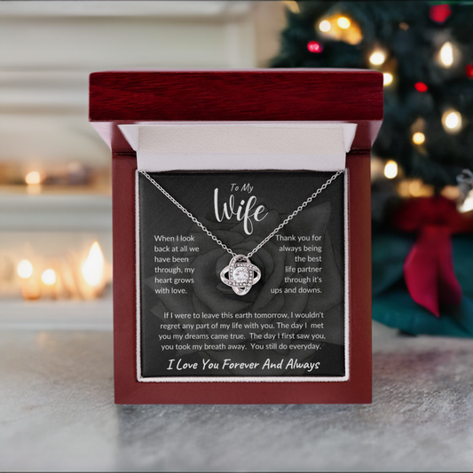 To My Wife Love Knot Necklace