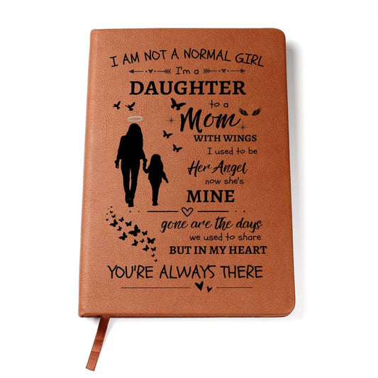 I AM NOT A NORMAL GIRL MOM ANGEL 2 VEGAN LEATHER GRAPHIC JOURNAL