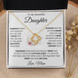 To My Beautiful Daughter Always Keep Me In Your Heart LK Necklace